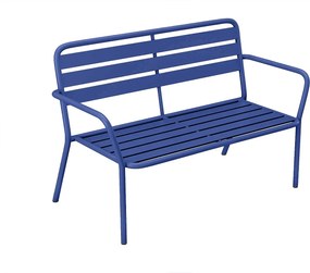 Metalowa ławka ogrodowa - Granatowa - MIRMANDE od MYLIA