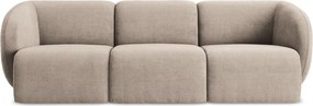 Jasnobrązowa sofa z tkaniny szenilowej 244 cm Lani – Makamii