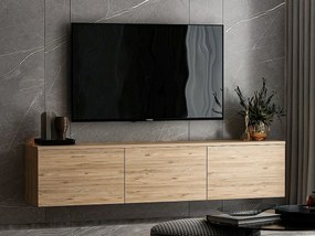 Stojak pod TV – 160 cm x 35 cm x 32 cm – Sosna atlantycka – Płyta wiórowa pokryta melaminą