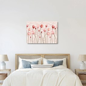 Obraz na szkle - Różowe tulipany (70x50 cm)