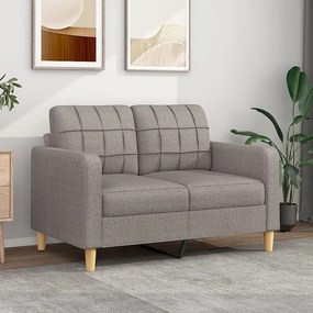 Sofa dwuosobowa w kolorze taupe 120 cm Tkanina Nowoczesna i Wygodna