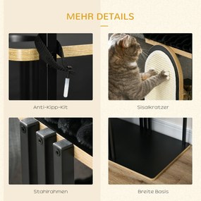 PawHut Drzewko dla Kota z Poduszką Wysokie Drapak ze Stali Stabilność i Komfort | Aosom PL