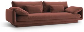 Różowa aksamitna sofa 250 cm Torino – Micadoni