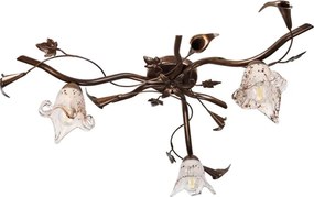 Przysufitowy żyrandol ROZETA 3xE14/40W/230V brązowy