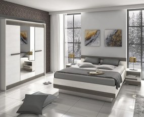 Łóżko BIANKA 160x200 sosna śnieżna/szare ML MEBLE