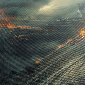 Obraz - Erupcja wulkanu (170x50 cm)