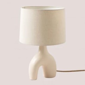 Ceramiczna Lampa Stolowa Mimba Colors Gardenia Biel - Sklum