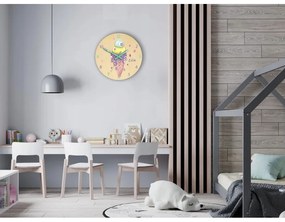 Zegar ścienny cichy do pokoju dziecięcego drewniany nowoczesny dekoracyjny