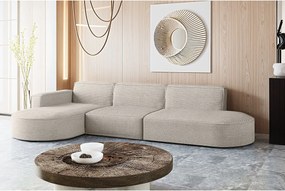 Narożnik w kształcie L Modena L, tkanina Poso, Beżowy, Lewy