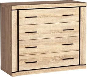 Komoda MALAGA 107 cm do Salonu Sypialni Dąb sonoma