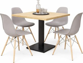 Kwadratowy stół + 4 krzesła do kuchni A5-A84