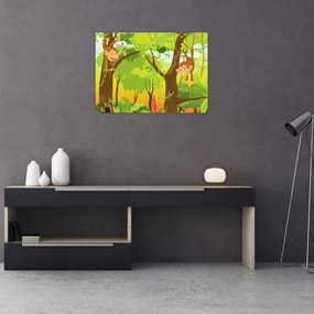 Obraz - Małpy (70x50 cm)