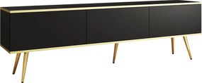 Szafka RTV wisząca VENEZIA 175 cm do Salonu pod Telewizor - Czarny