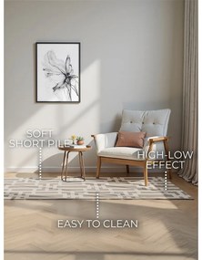 Szaro-kremowy chodnik 80x240 cm Perles Onyx – Elle Decoration
