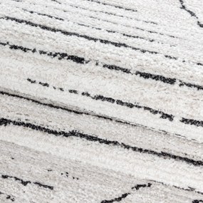 Dywan poliestrowy Berber geometria kremowy 240 cm x 340 cm