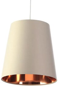 Kremowa lampa wisząca z abażurem rose gold - S405 Rimer 7X