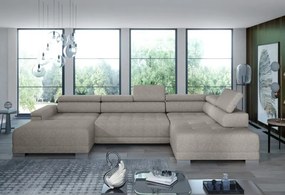 Narożnik CAMPO XL z elektryczną regulacją siedziska Prawostronny w tkaninie MEMPHIS 05 WERSAL