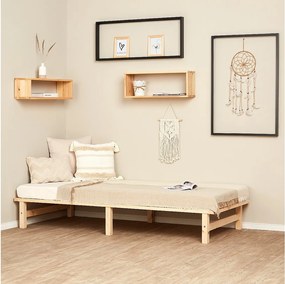 Rama łóżka 90x200 cm Naturalna