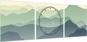 Obraz - Forest Mountain (z zegarem) (90x30 cm)