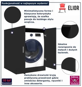 Czarna obudowa na pralkę G7-Z39