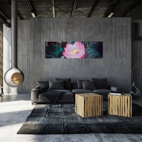 Obraz różowego kwiatu (170x50 cm)