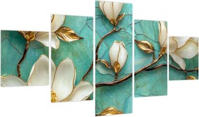 Obraz - 3D magnolie (125x70 cm)