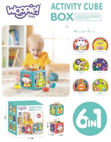 Woopie baby interaktywna kostka sensoryczna edukacyjna montessori sorter 6w1