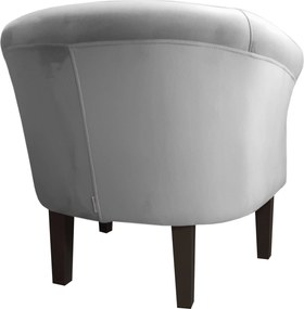Fotel Milo tkanina Welur wygodny fotel tapicerowany do salonu i sypialni : Kolor nogi - Venge, Kolor tkaniny - VELVET - MG17, Wysokość nogi - 20 cm