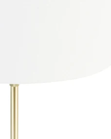 Lampa stołowa złota regulowana z białym kloszem 35 cm - ParteDesignerski Oswietlenie wewnetrzne