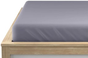 PrzytulneMieszkanie.pl Jersey prześcieradło niebieskoszare 90 x 200 cm