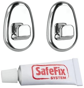 Zestaw 2 haczyków i kleju Metaltex Silver