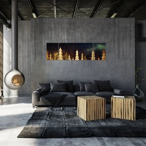 Obraz - Złota noc (170x50 cm)