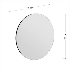 Lustro Zeos Black 70 cm