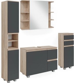 Zestaw mebli łazienkowych sonoma 80x33x60 j-shape
