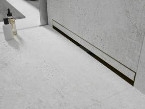 Mexen Flat Wall odpływ liniowy ścienny 2w1 80 cm, złoty szczotkowany - 1A30080