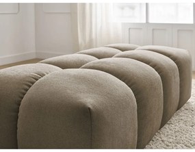 Szarobrązowy podnóżek z materiału bouclé Everest – Bobochic Paris