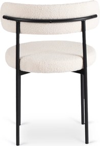 Zestaw Stół Rozkładany LUIGI 160-240 cm Biały Marmur/Czarny i 4 Krzesła TULSA Kremowe Nowoczesne