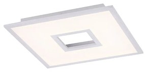 Designerska lampa sufitowa biała 45 cm z diodą LED i ściemniaczem RGB - PłytkaDesignerski Oswietlenie wewnetrzne