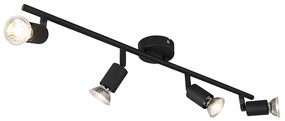 Industrialny reflektor czarny, regulowany, 4-światłowy - Jeany