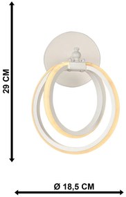 Biały metalowy kinkiet LED Sezen – Squid Lighting