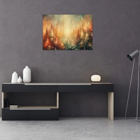 Obraz - Malowanie lasów (70x50 cm)