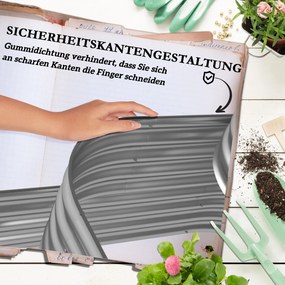 Outsunny Skrzynka ogrodowa schodkowa na kwiaty na zewnątrz, 3 poziomy, 158 cm x 109 cm x 82 cm, Srebrny