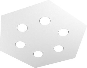Lampa sufitowa sześciokątna Toplight, 6 lampek maks. 9W z gniazdem GX53, struktura szara, nowoczesny design 60x69x3cm