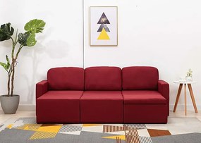 Rozkładana sofa modułowa czerwone wino - Odi 4Q