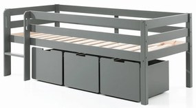 Szare szuflady pod łóżko dziecięce 3 szt. Pino – Vipack