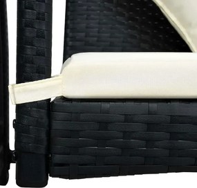 Nowoczesna huśtawka ogrodowa Senea - czarna