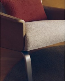 Beżowy fotel z tkaniny szenilowej Amsen – Kave Home