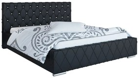 Pikowane łóżko z zagłówkiem glamour 160x200 Bonet 2X - 36 kolorów