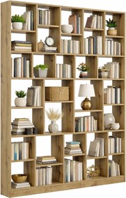 Duży regał biblioteczka na ścianę dąb artisan M5-W48