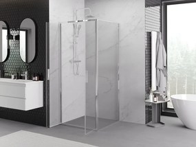 Mexen Exo-B Duo kabina prysznicowa uchylna 80 x 80 cm, transparent, chrom - 814-080-080-01-00